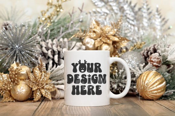 11oz White Mug Christmas Mockup JPEG for Mugs Amp Graphics