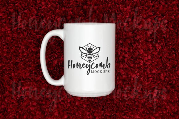 15oz White Mug Mockup for Graphics and Mugs Amp