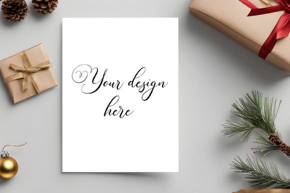 Christmas Card Mockup 7 for Graphics and Invitations Amp