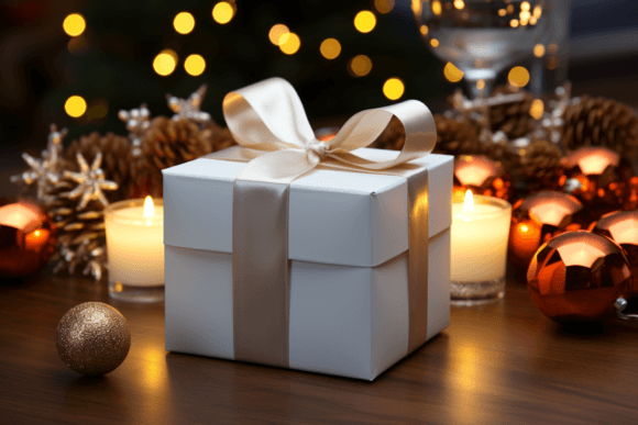 Christmas Gift Mockup Graphics for Local Business Branding