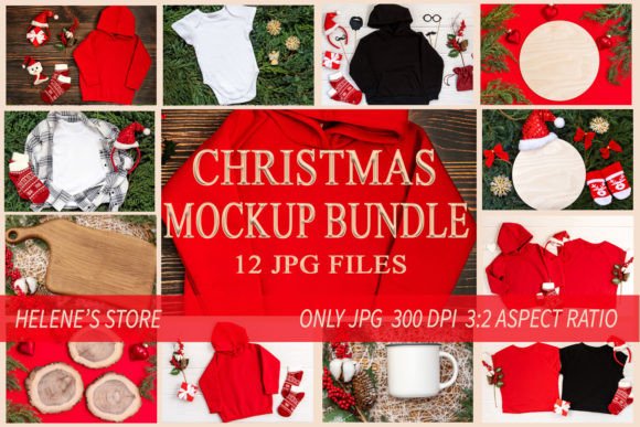 Christmas Mockup Bundle: A Graphic Design Asset for Local Branding