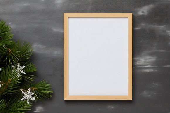 Christmas Wall Art Mockup: A Graphic Design Asset for Festive Crafting