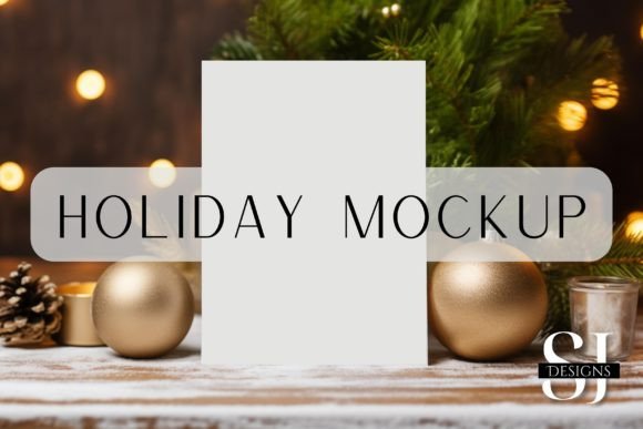 Cozy Holiday Invitation Mockup - Graphics for Invitations Amp