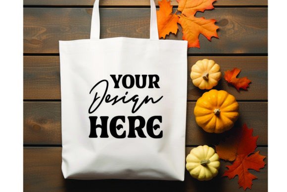 Fall Tote Bag Mockup for Real Embroidery Projects