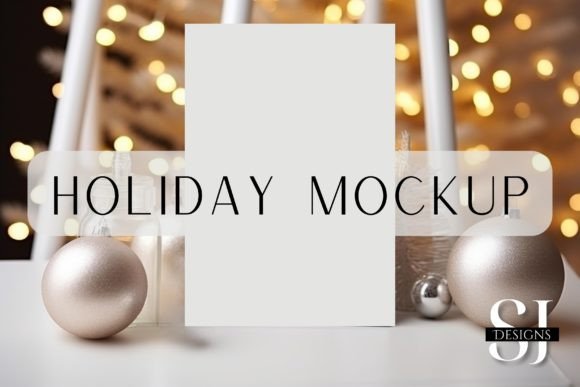 Golden Memories Holiday Invite Mockup - Graphics for Invitations Amp