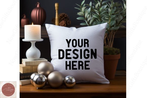 Happy New Year Pillow Mockup 31 for Graphics and Pillows Amp