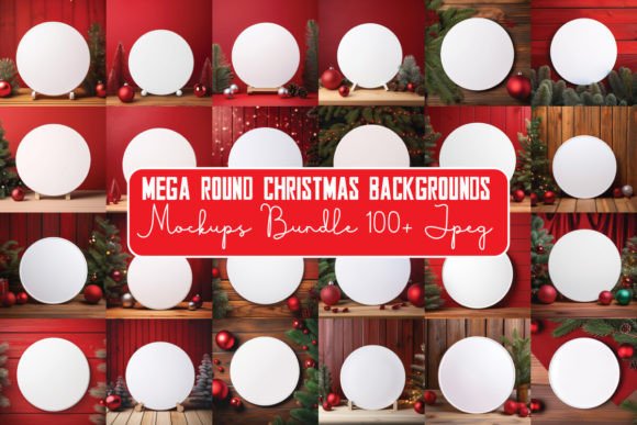 Mega Christmas Round Free Mockup Bundle for Christmas Amp Graphics