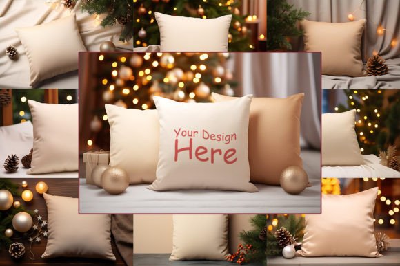 Retro Christmas Pillow Mockup Bundle Review