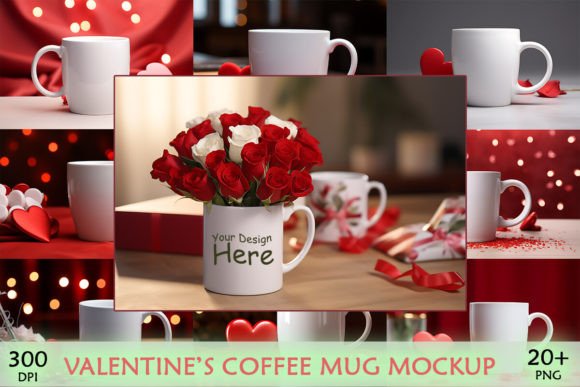 Valentine's Coffee Mug Mockup Bundle for Mugs Amp Graphics