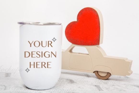 Valentine S Day Graphics: Wine Tumbler Mockup for Handmade Creations
