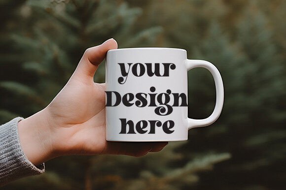 White Mug Mockup for Graphics in Mugs Amp Projects