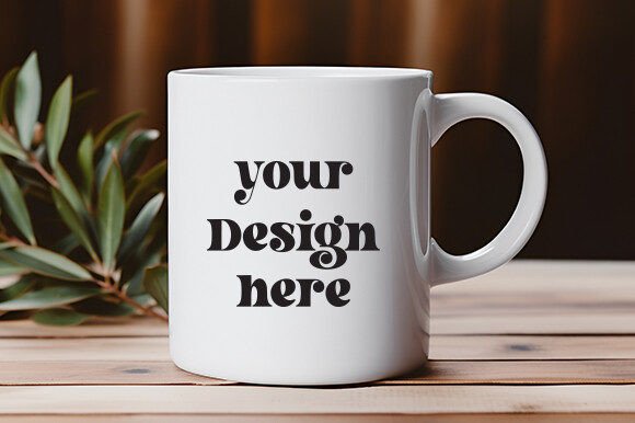 White Mug Mockup for Local Business Branding