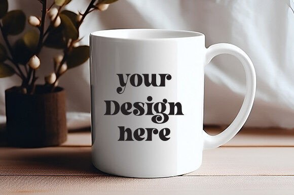 White Mug Mockup Review for Embroidery Projects
