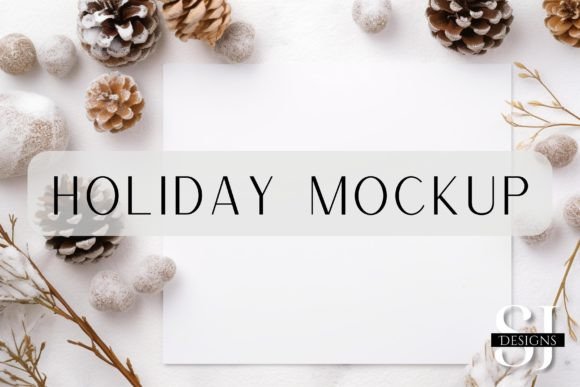 Winter Party Invitation Mockup - Graphics for Invitations Amp